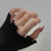 0.5mm Extremely Thin Stainless Steel Anti-Tarnish Rings for Women Fashion Simple 18K Pvd Gold Plated Ring Office Style 1