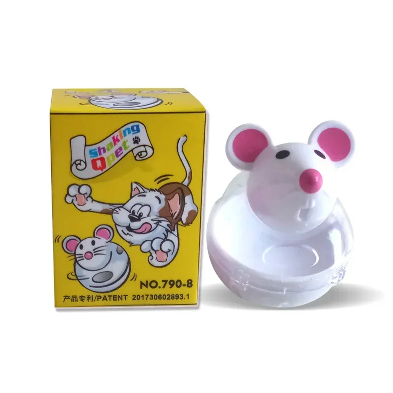 Pet Toy Food Leakage Tumbler Feeder Treat Ball Cute Little Mouse Toys Interactive Toy for Cat Food Slow Feeding Supplies images - 6