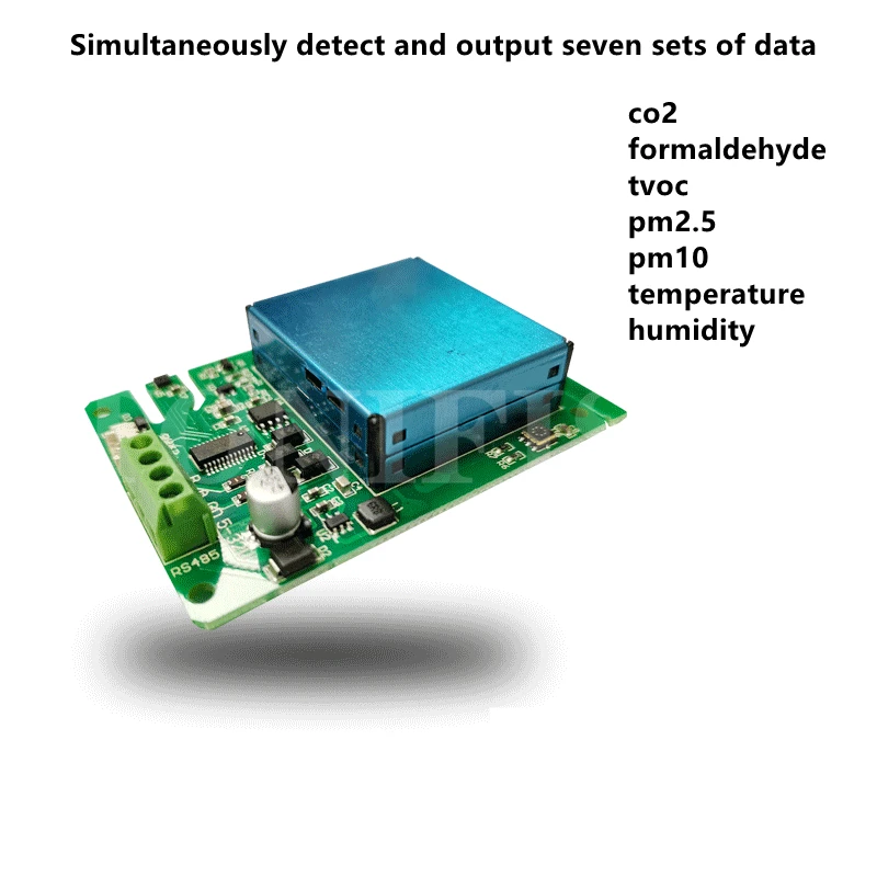 

Environmental monitoring air quality sensor seven-in-one multi-7-in-1 CO2 formaldehyde PM2.5PM10 temperature and humidity TVOC