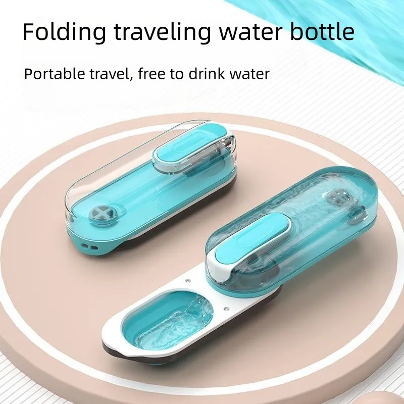 Bottiglia D'Acqua Portatile Per Cani Che Accompagna All'Aperto Pet Walking Drink Water Travel Fold Water Bottle Cat Drinking Bowl Forniture Per Cani