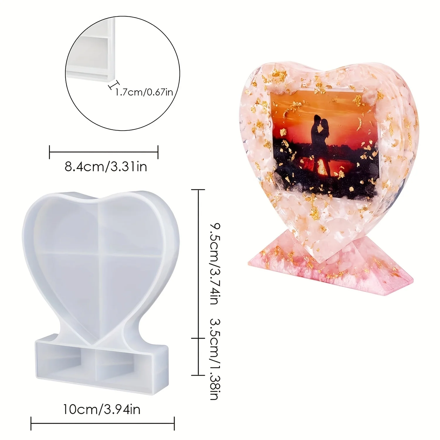Heart-shaped photo f