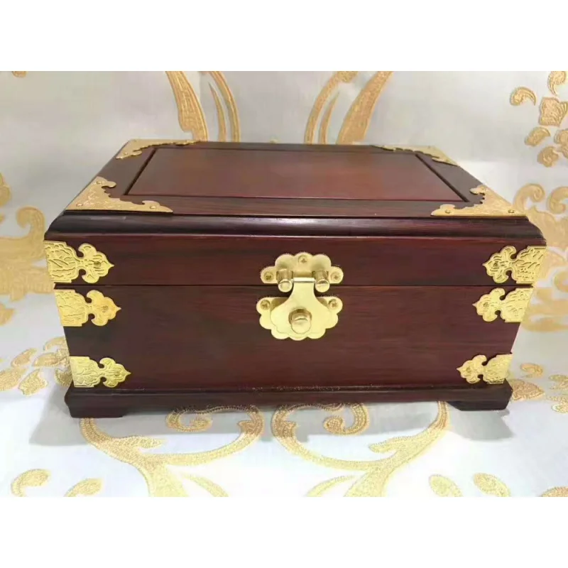 

Mahogany jewelry box Antique Chinese style solid wood retro jewelry storage box sour branch wood wedding jewelry storage box