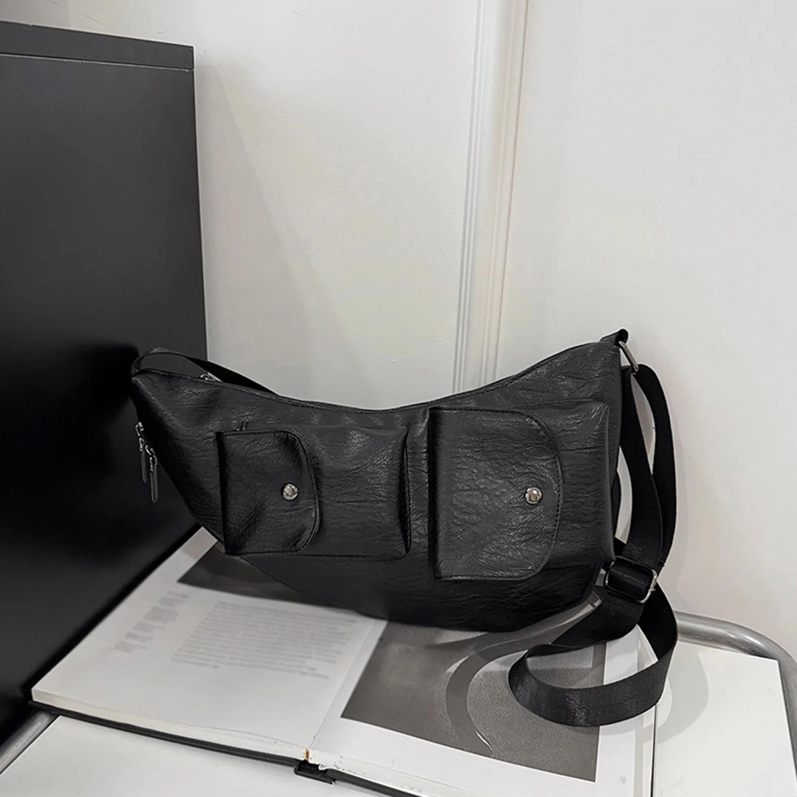 PU Leather Waist Bag with Adjustable Strap Crossbody Bags Fashion Shoulder Bags for Lady Party Outdoor Traveling Beach