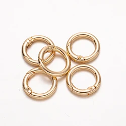Colorful Metal Spring Snap Hooks for DIY Crafts and Jewelry Making (Gold)