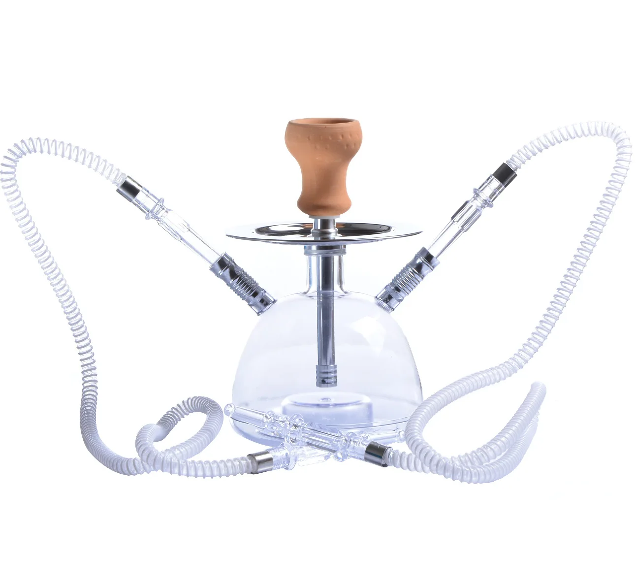 Acrylic LED Shisha Hookah Set with Ceramic Bowl and Metal Tongs Bongs in Australian