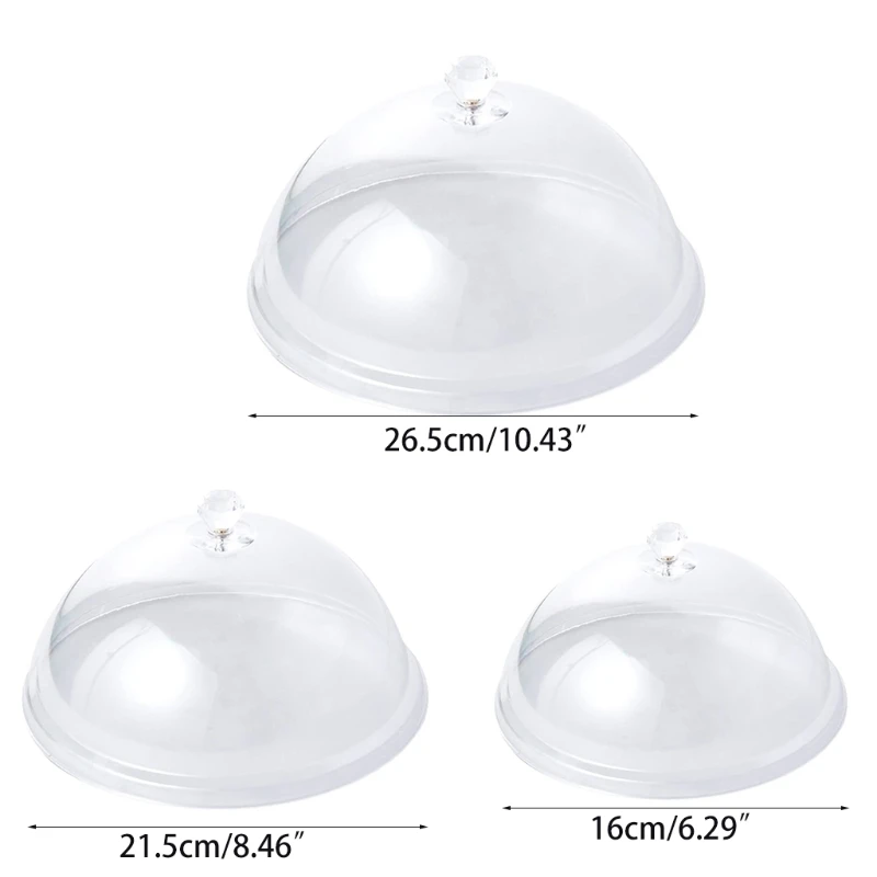 Clear Food Cover Dome Guard Shield Anti-insect Dustproof Keep For Fresh Covers For Vegetable Cake Fruit Tray Fresh L