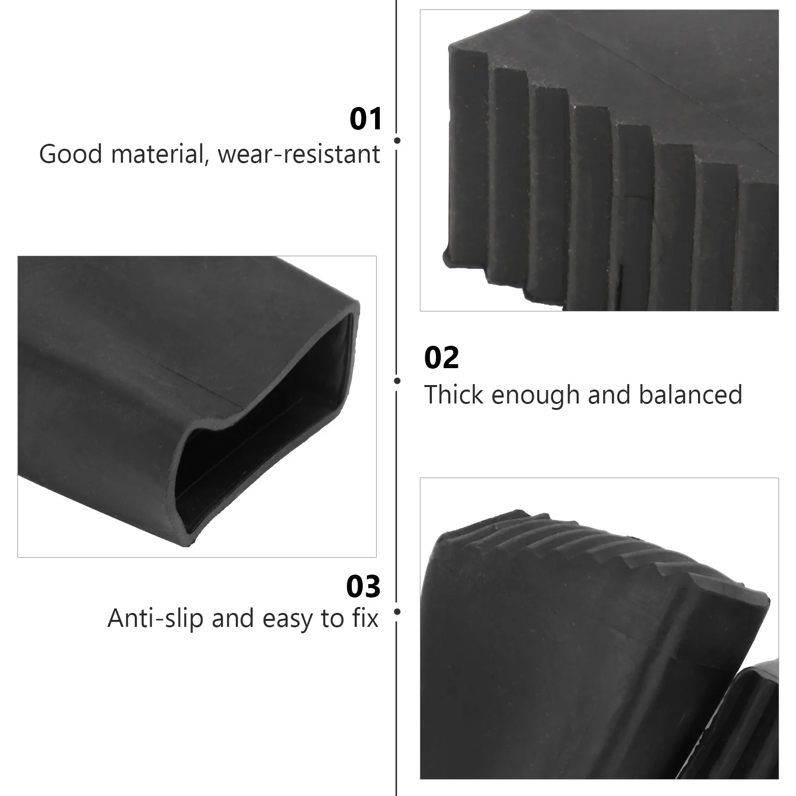 Household Ladder Non-slip Pads Garland Decor Ladder Accessories Black