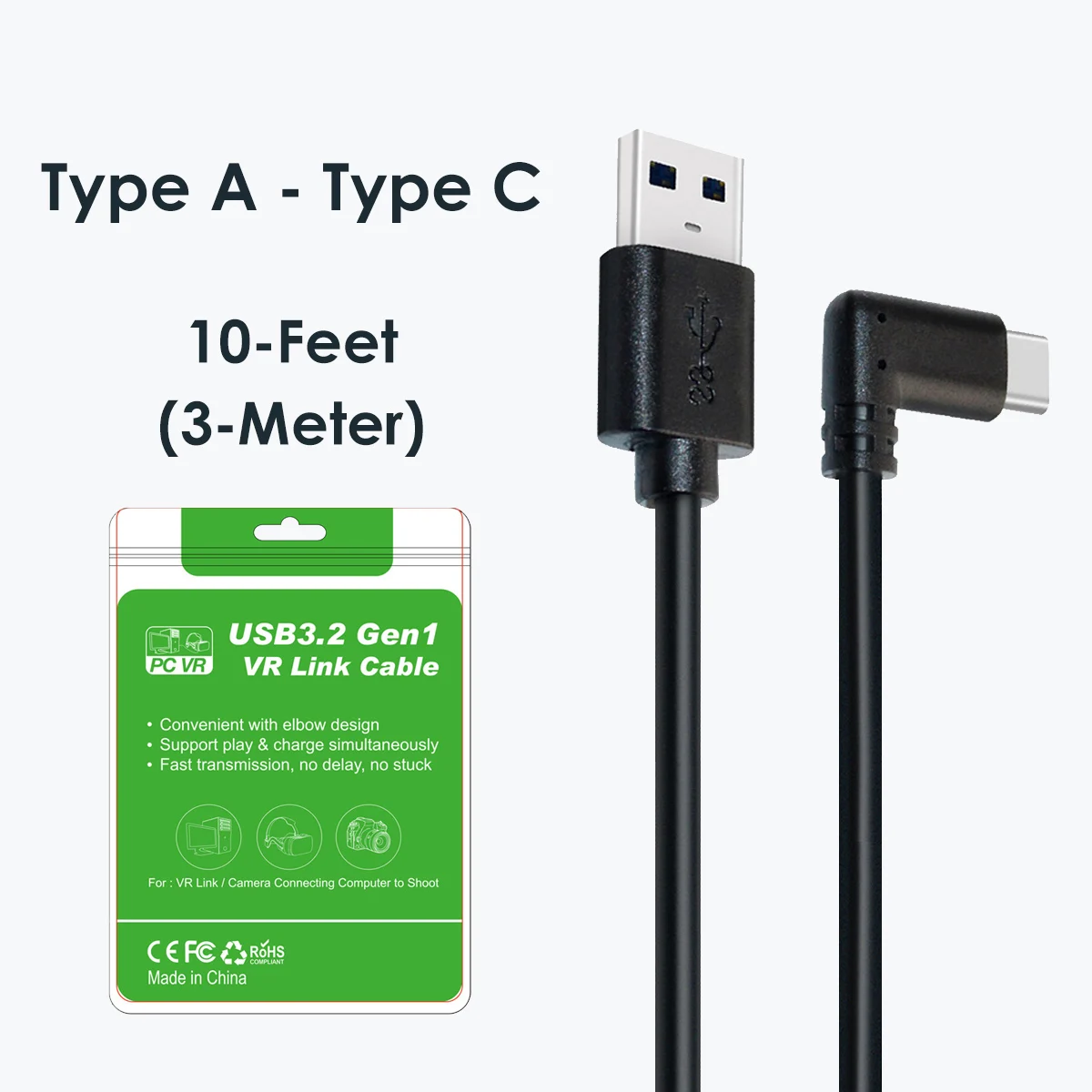 Câble USB Type C extra-long 5M/16FT, Cordon de chargeur USB A vers