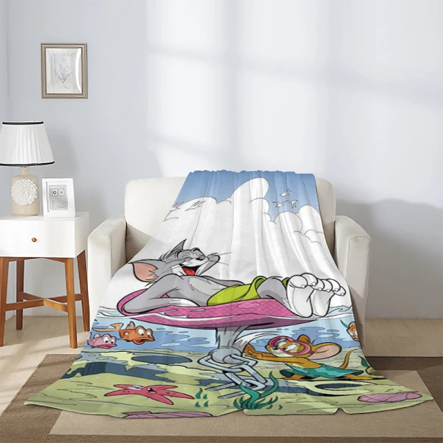 귀여운 고양이 애호가를 위한 맞춤형 겨울 T-톰 고양이 J-Jerry 만화 담요