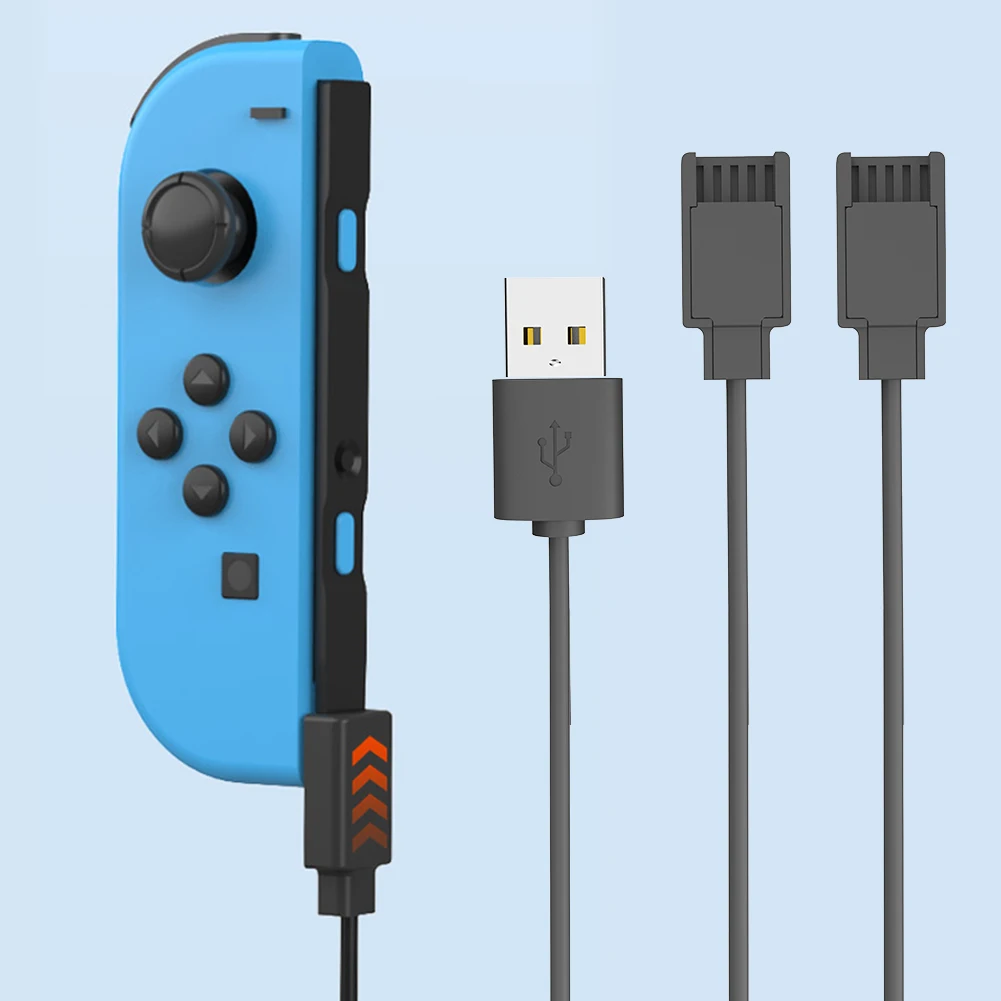 USB Charger Cable for Joycon Controller 2 in 1 Travel Charging Cables Charging Cord for Switch Controller Charger