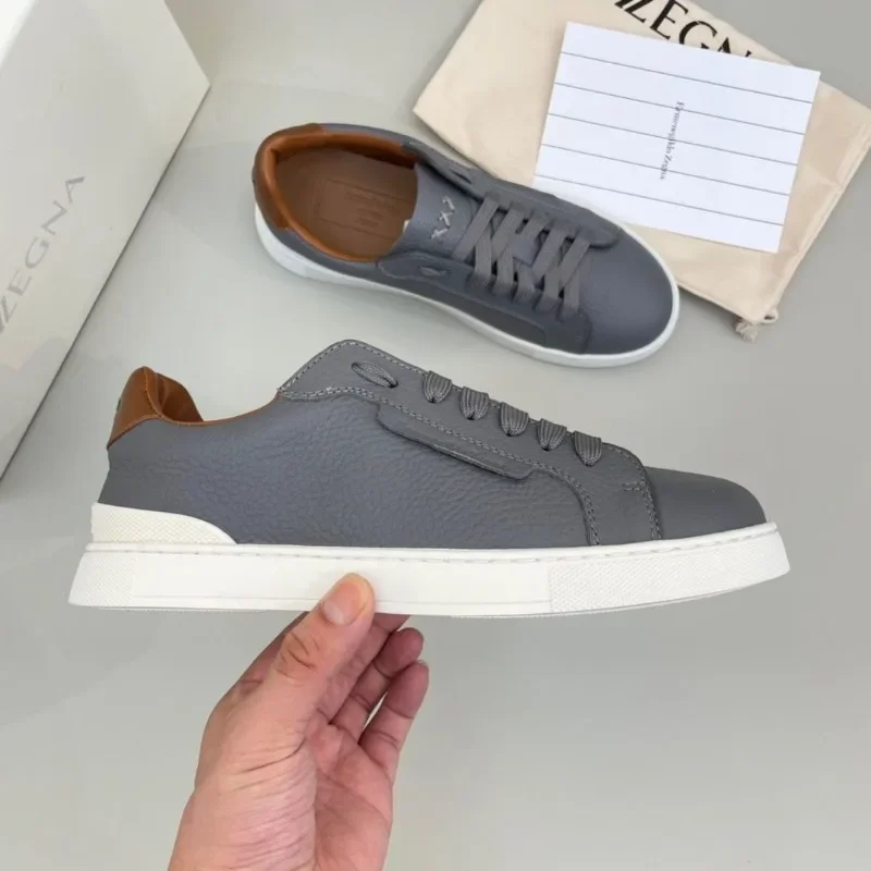 

New Arrival Brand Leather Casual Sneakers Man Comfortable Flats Shoes Men Popular Walking Shoes Mens Lace Up Sport Casual Shoes