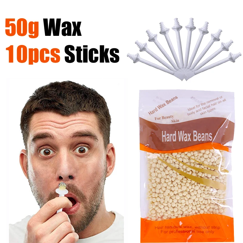 Kit de cera de nariz portátil 50g-1005g para homens e mulheres kit de cera de remoção de cabelo de cera de unhas kit de cera de limpeza nariz clipper beleza