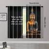 2pcs, Fashionable Curtains Buddha Meditation Versatile Fabric (without rod) Stuff Clearance Ldeal for Bedroom, Living Room, 3