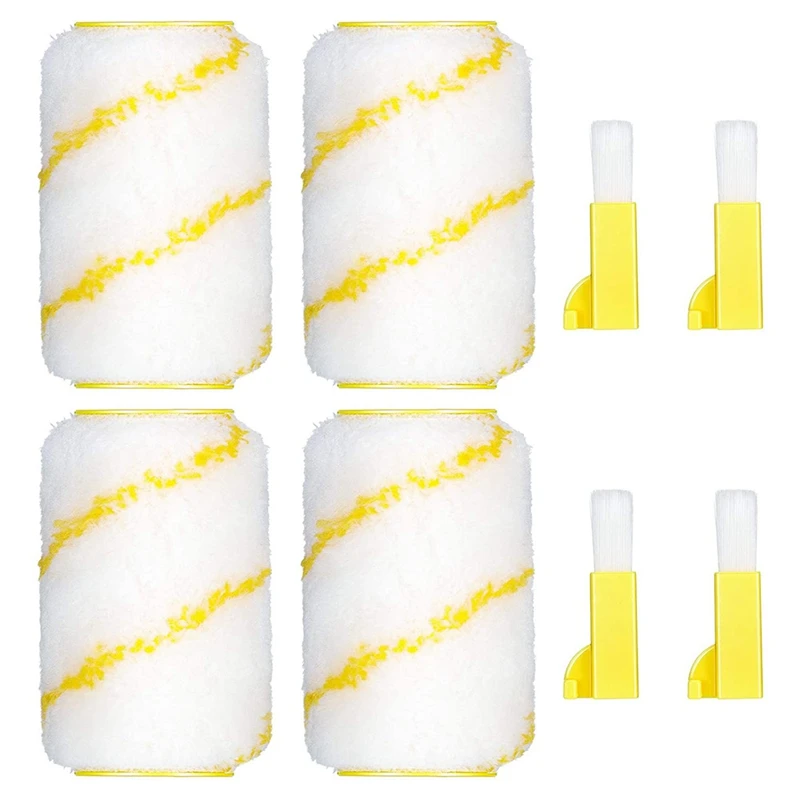 8Pcs Paint Edger Roller Brush Refills Paint Edger Combo Kit for Paint