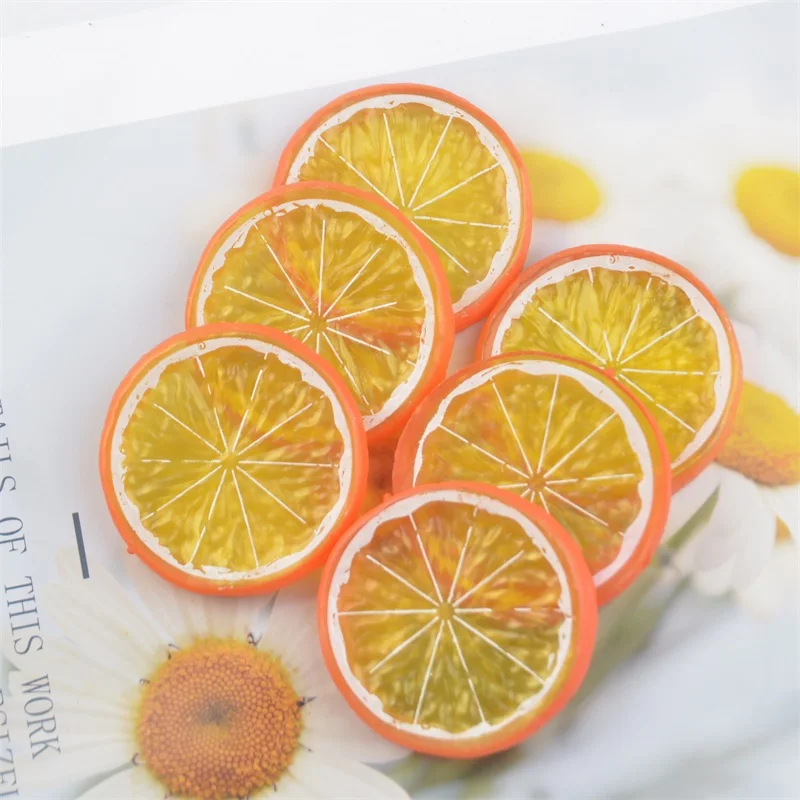 30Pcs Mini Simulation Lemon Slices Super Small Apples Foam Plastic Fake Artificial Fruit Model Party Kitchen Wedding Decoration artificial fruits and vegetables