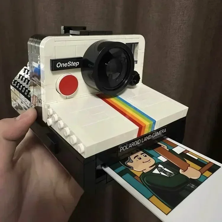 원스텝 SX-70 카메라 빌딩 블록 21345 세트, 교육용 모델 건설 키트, 어린이 생일 선물, 2024 새로운 아이디어