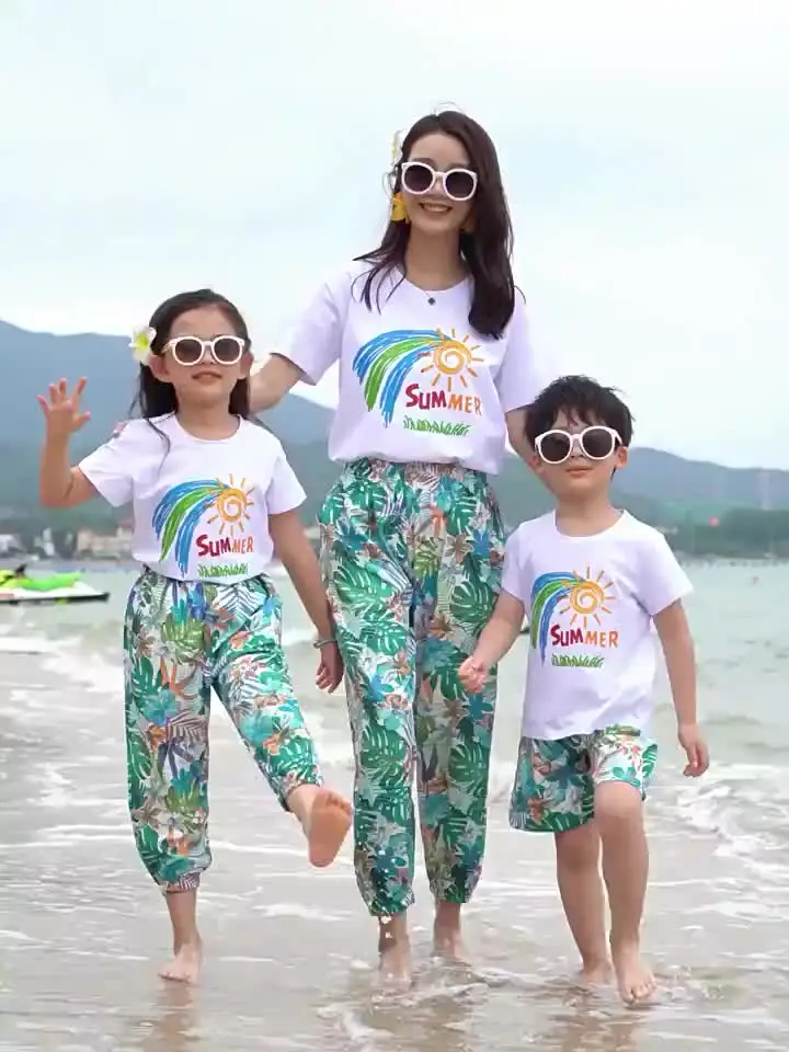 Комплект одежды ICJAEHAO для семьи из полиэстера