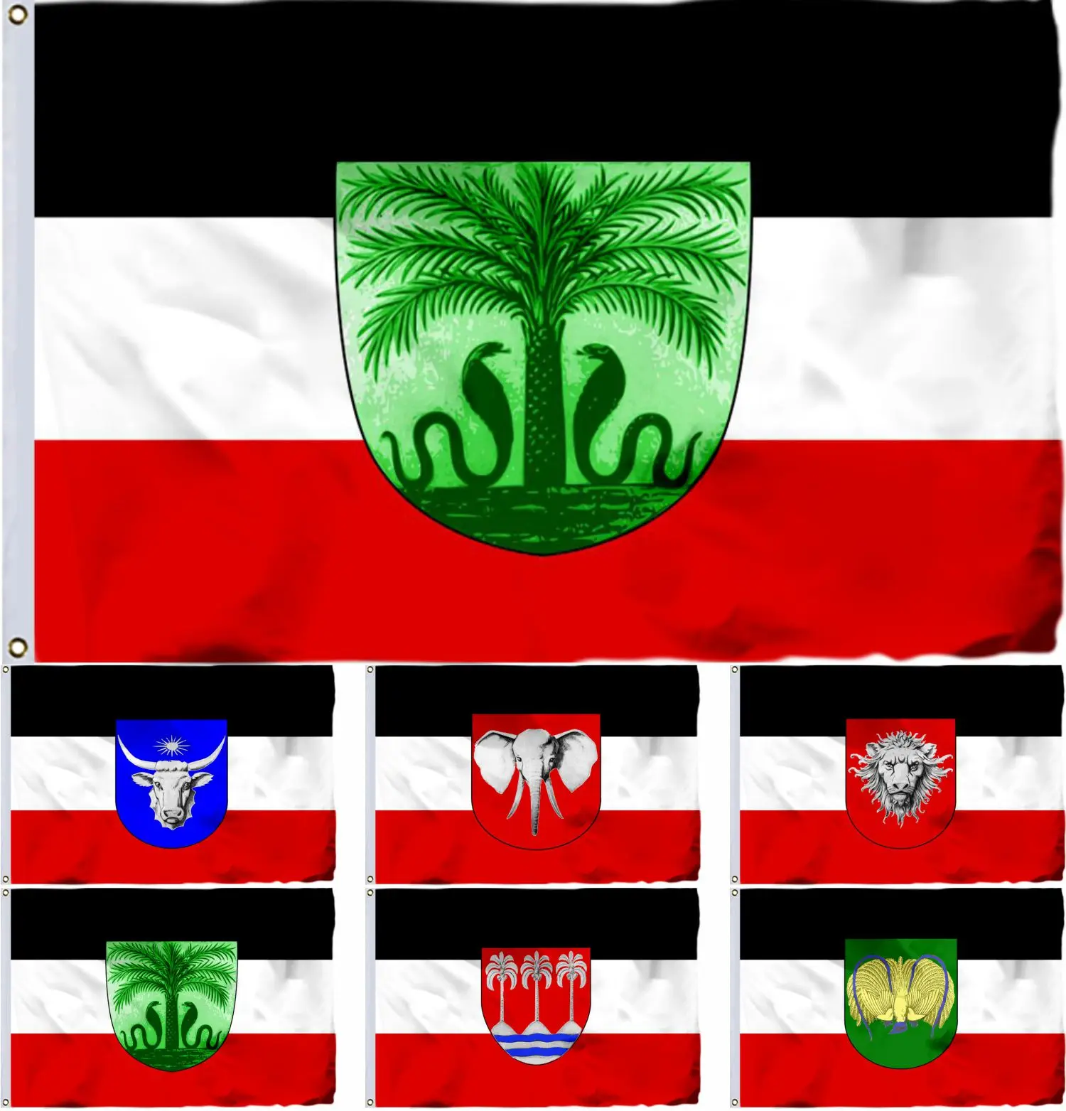 

Germany Deutsch Togo Flag Südwest and Ostafrika 3x5FT Kamerun 90x150cm Samoa Banner 21X14CM Neuguinea