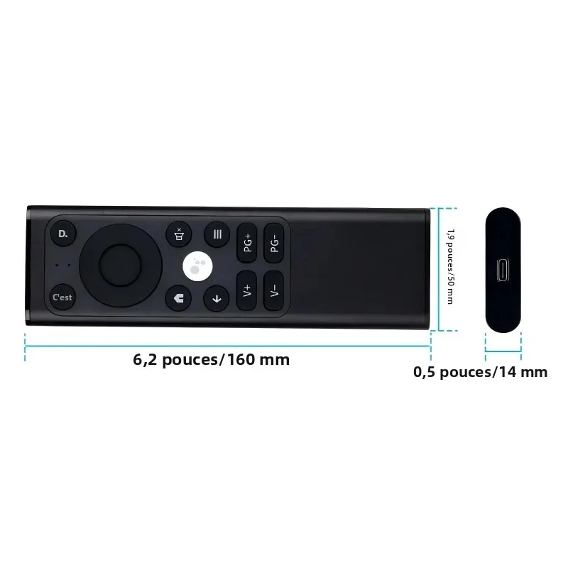 iPazzPort Mini 2.4G/BT Wireless Keyboard W/Air Mouse, IR TV Remote & Voice Control| Aluminum For PC/Android (only_voghion.com
