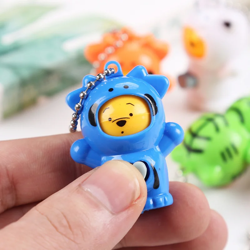 10Pcs Cartoon Cute Mini Face Change Doll Device Keychain Party Toys for Kids Birthday Party Favors Pinata Filler Game Carnival Prizes