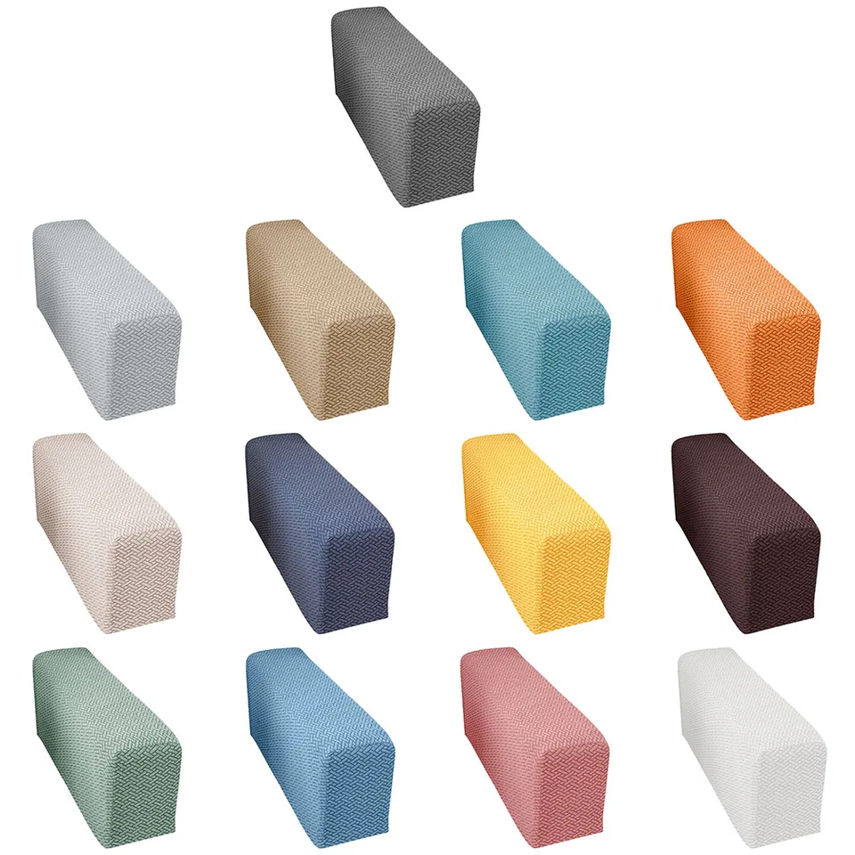 Checkered Pattern Armrest Covers for Sofa Protection