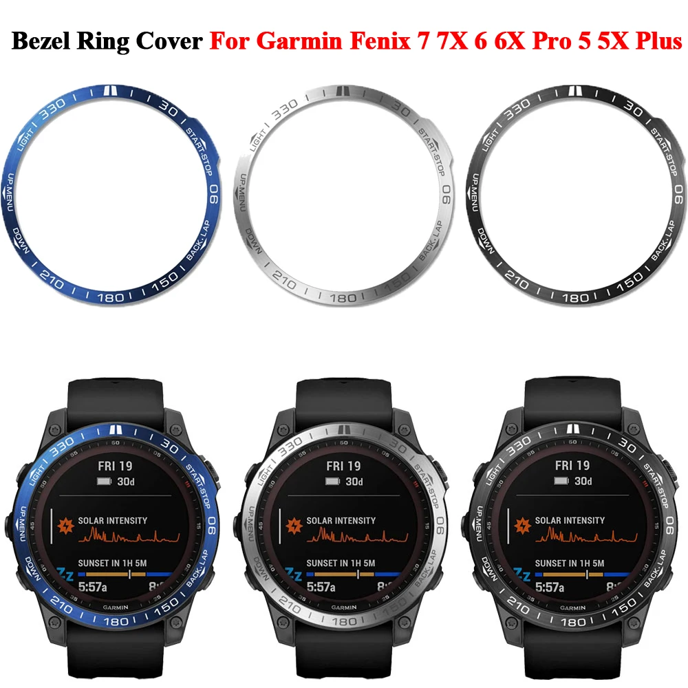 Bumper Cover For Garmin Fenix 7 7X 6 6X Pro 5 5X Plus Bezel Ring Anti  Scratch Metal Cover Protective Smart Watch Accessories