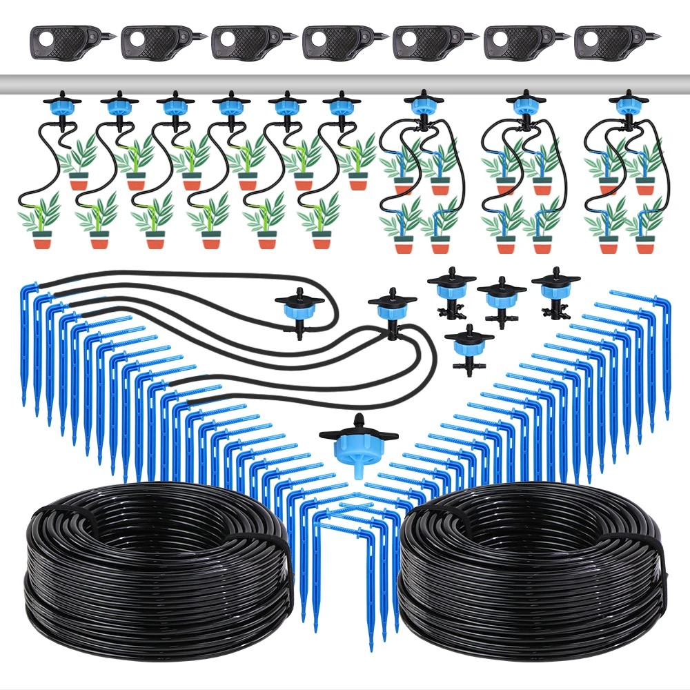 

Greenhouse Drip Irrigation 100-10M4/2 Road 8L Drip Irrigation Launcher Watering System Garden Pot Planting Drip Irrigation Kit