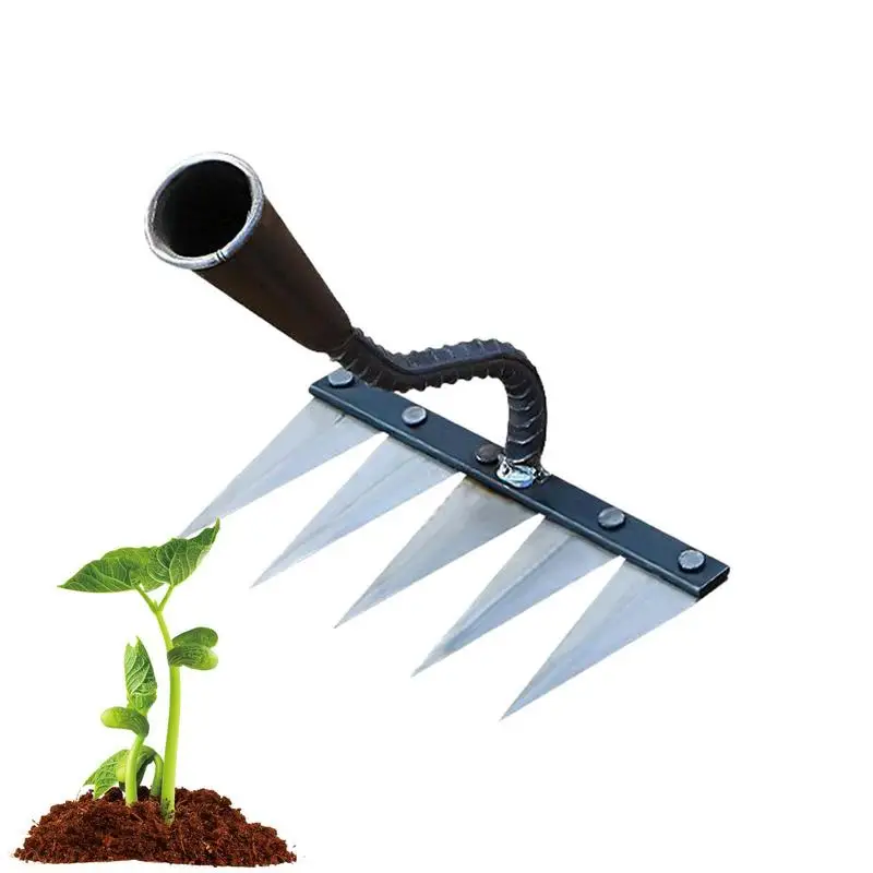 Detatcher Rastrello Heavy Duty Detatching Agricoltura Rastrello Per Foglie Testa In Metallo Rastrello Strumento Per Allentare Il Terreno Raccolta Fogl