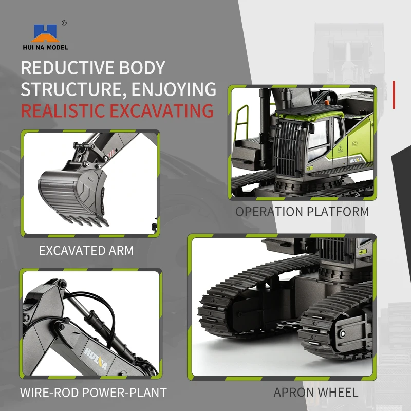 1:14 RC Alloy Excavator 22CH Big Screw drive Simulation Excavator Remote Control Track Engineering Vehicle Toy boy rc trucks rc construction toy