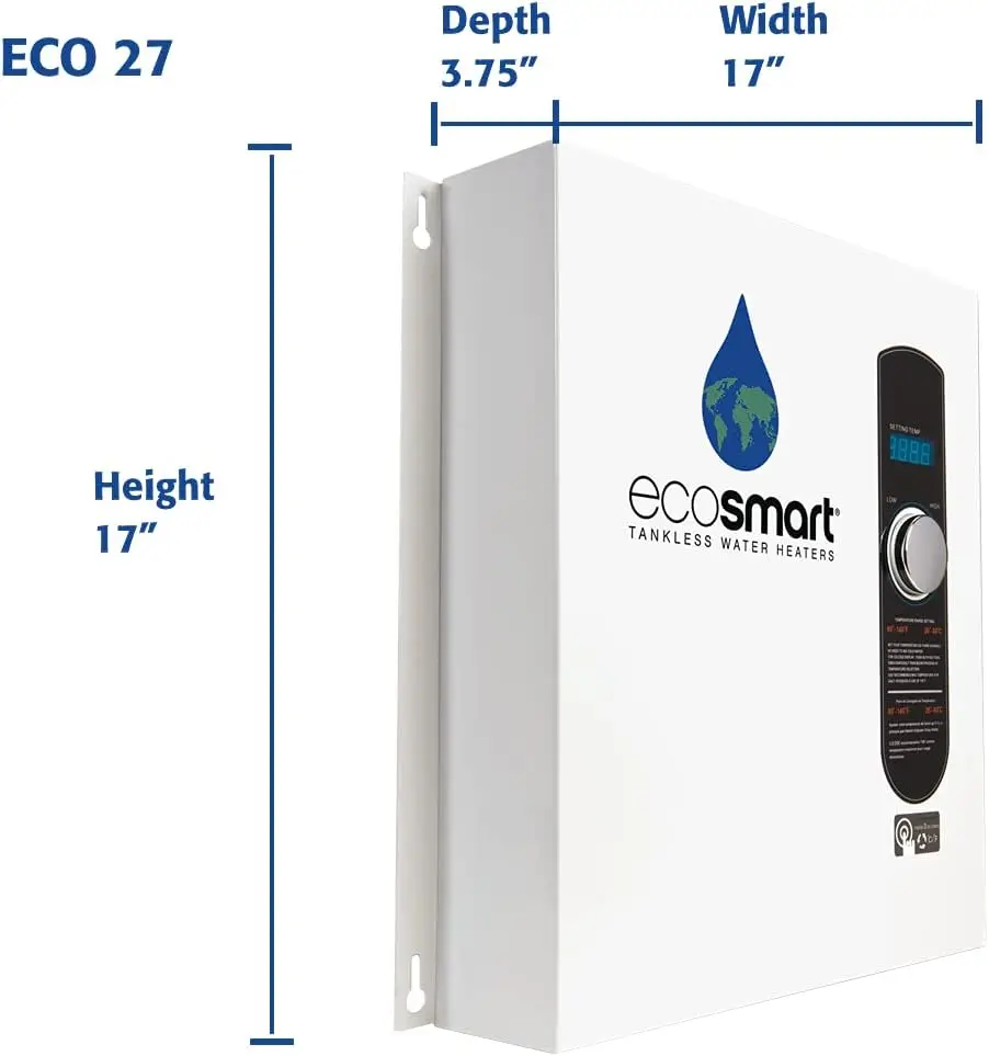 ECO 27 Tankless Water Heater, Electric, 27-kW-Quantity 1, 17 x 17 x 3.5