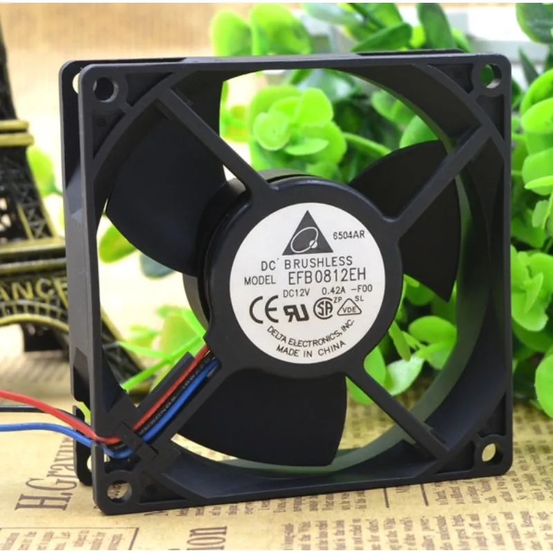 

New cooler Fan for Delta EFB0812EH F00 R00 12V 0.42A Dual Ball Server Fan 8CM 8025 80*80*25MM