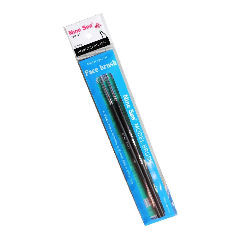 9 바다 2pcs 622 모델 특수 얼굴 지적 브러시 모델 그림 브러쉬 조립 모델 구축 도구 취미 DIY 액세서리