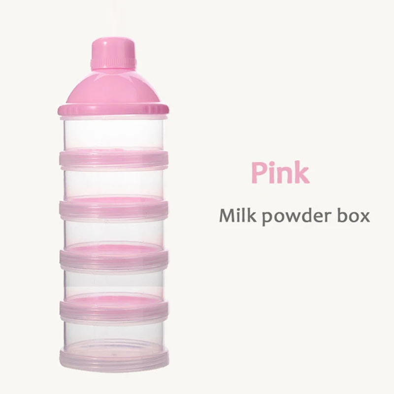 Portable Milk Powder Formula Dispenser Food Container Storage Feeding Boxes Baby Kids Toddler 4/5 Grid Baby Food Storage Box baby food storage containers portable food storage box baby milk powder dispenser