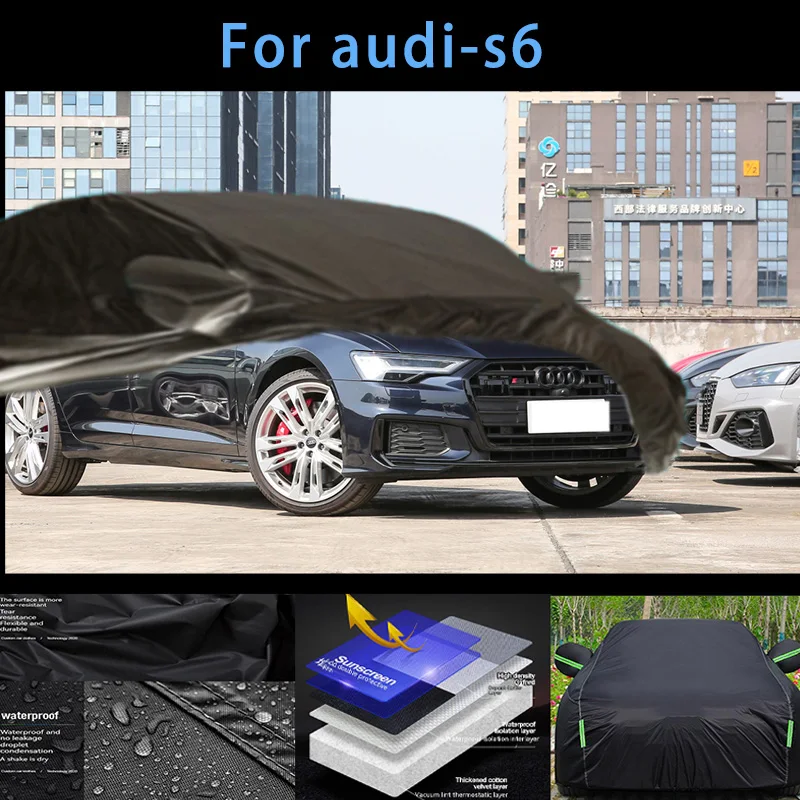 

For audi-s6 Outdoor Protection Full Car Covers Snow Cover Sunshade Waterproof Dustproof Exterior Car accessories