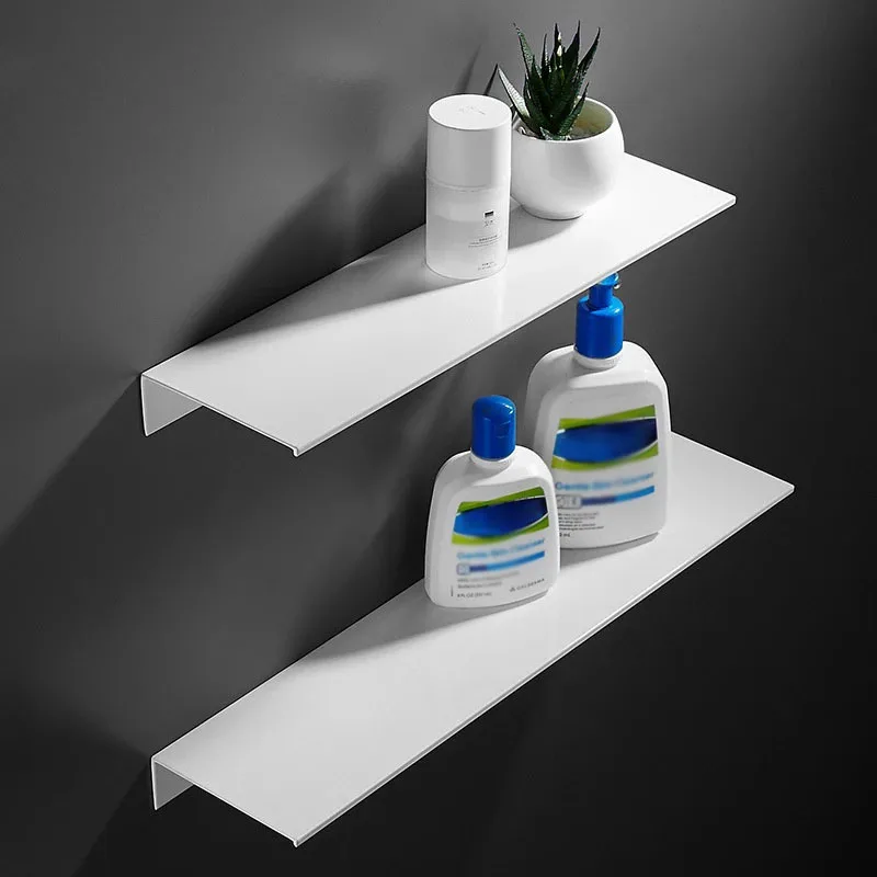 30/40/50CM Bathroom Floating Shelves Wall Mounted Shelving Kitchen Hanging Storage Shelf for Living Room Bedroom Organizer 3