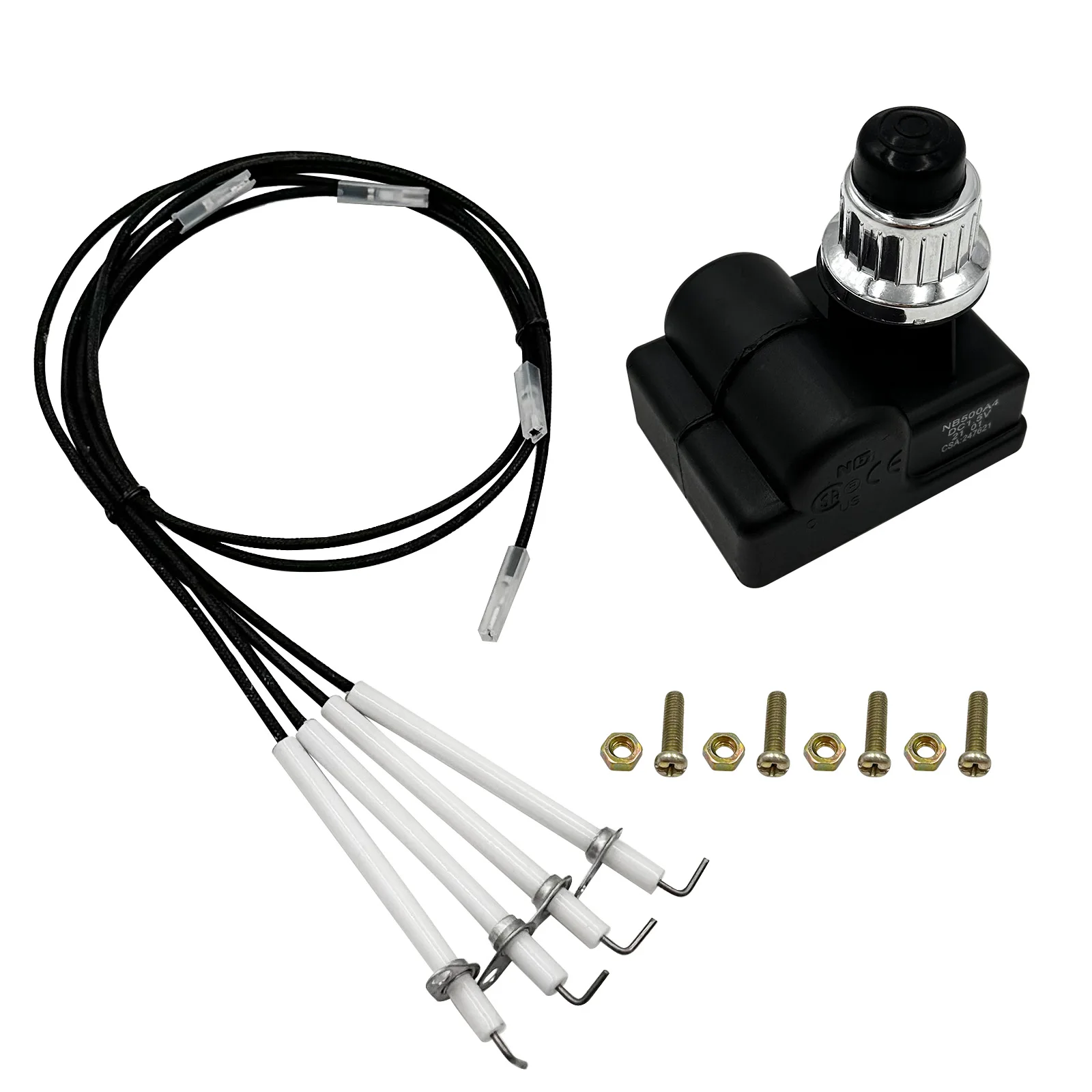 Piezas De Repuesto Para Kit De Encendido De Parrilla, Para Charbroil, Expert Grill, Dyna Glo, Kenmore, Botu00f3n Universal De 2 Salidas