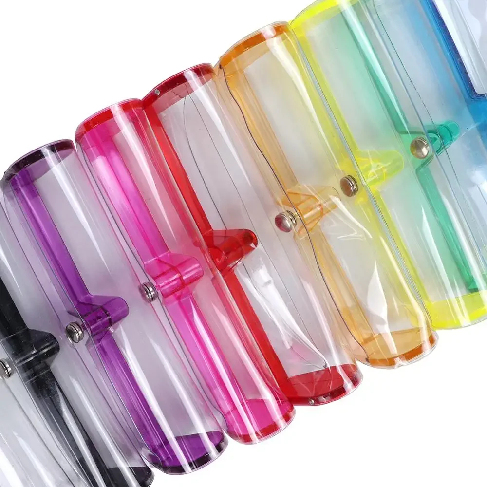 Stylish Transparent Multicolor Eyeglasses Case - Fashionable PVC Eyewear Accessory