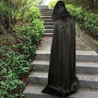 1 Halloween Wicked Witch, Death Cloak With Hat, Classic Long Style, Role Playing Party Dress, Suitable For Both Men and Women 6