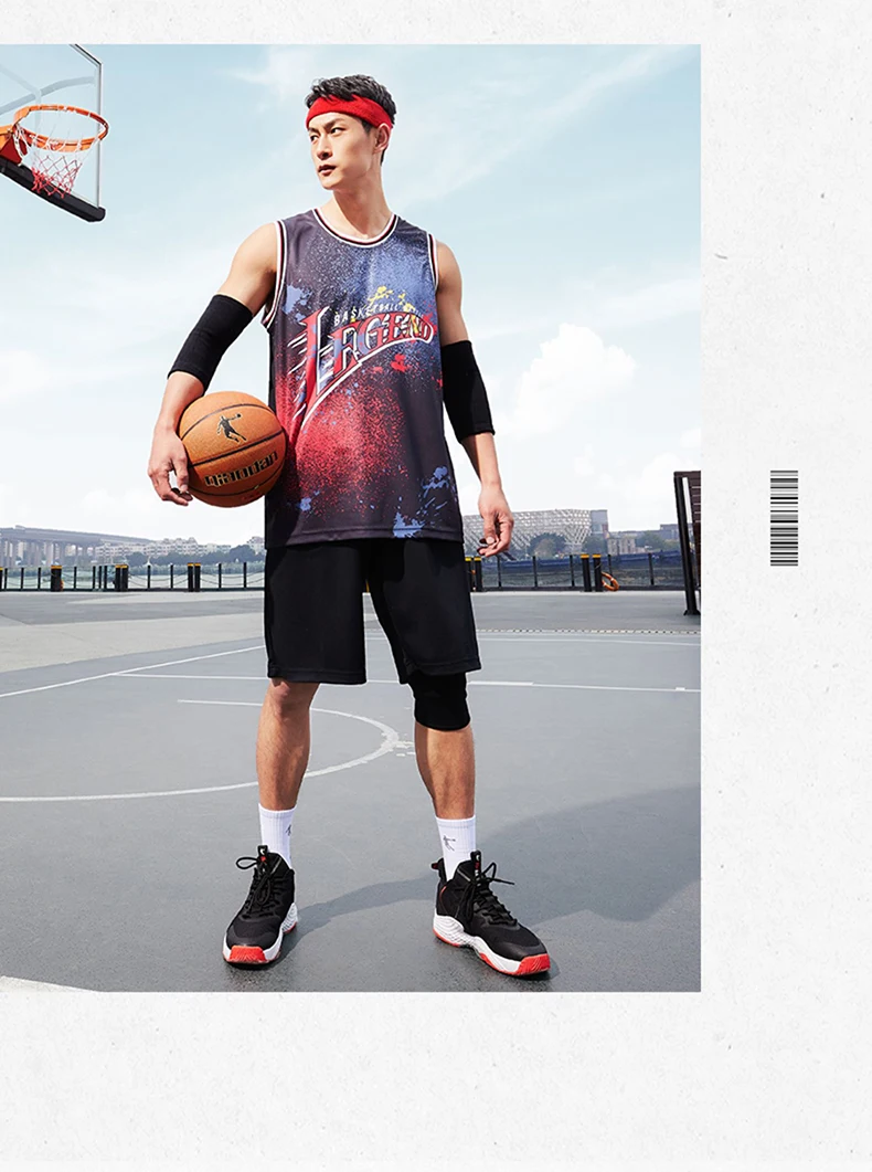 QIAODAN Basketball Jersey Men 2023 Breathable Sleeveless Dry Quickly Sweat  Absorption Fashion Sport Two Piece Set XNT23202106B