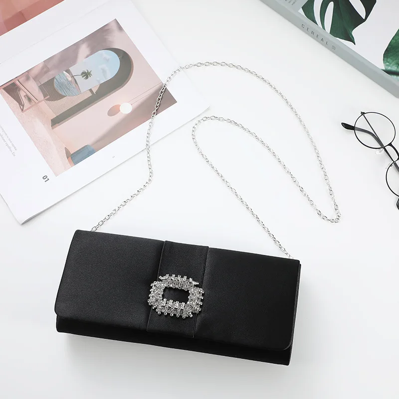Diamonds Clutch Bags for Women 2023 Fashion Velvet Evening Party Clutches Luxury Dinner Purse Female Day Shopper Shoulder Bag - 5