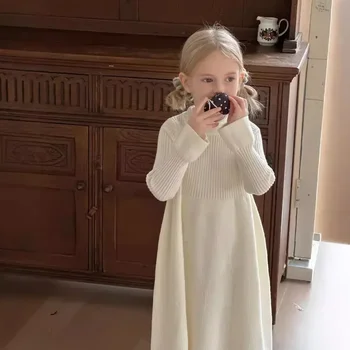Girls Knitted Sweater Dress 1