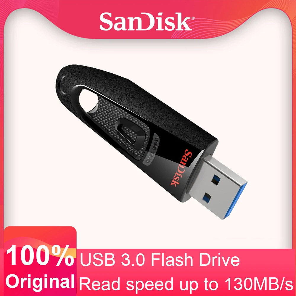 SanDisk Ultra 128 Go Clé USB 3.0 jusqu'à 130 Mo/s : : Informatique