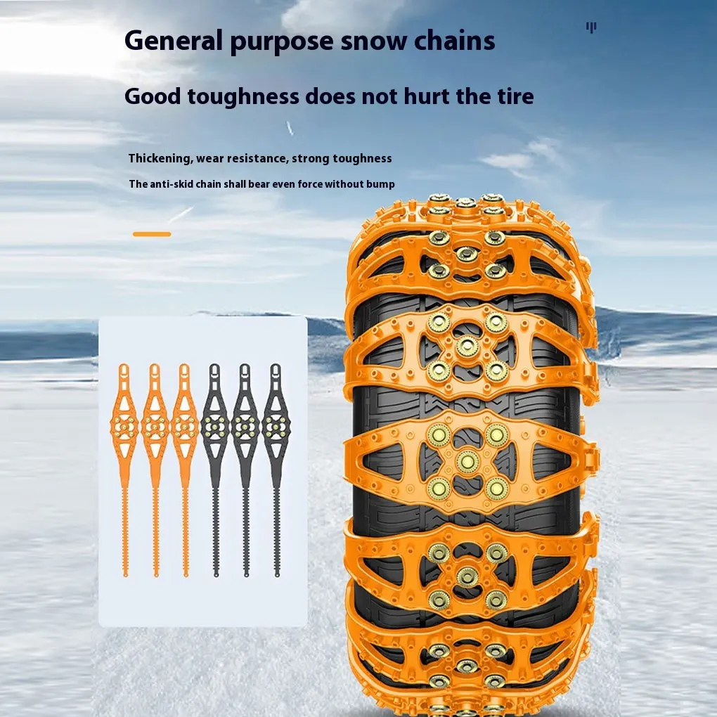 2PCS Snow Tire Chains Car Winter Tire Wheels Snow Chains Anti-skid Wheel Tyre Belt Winter Outdoor Emergency Tool
