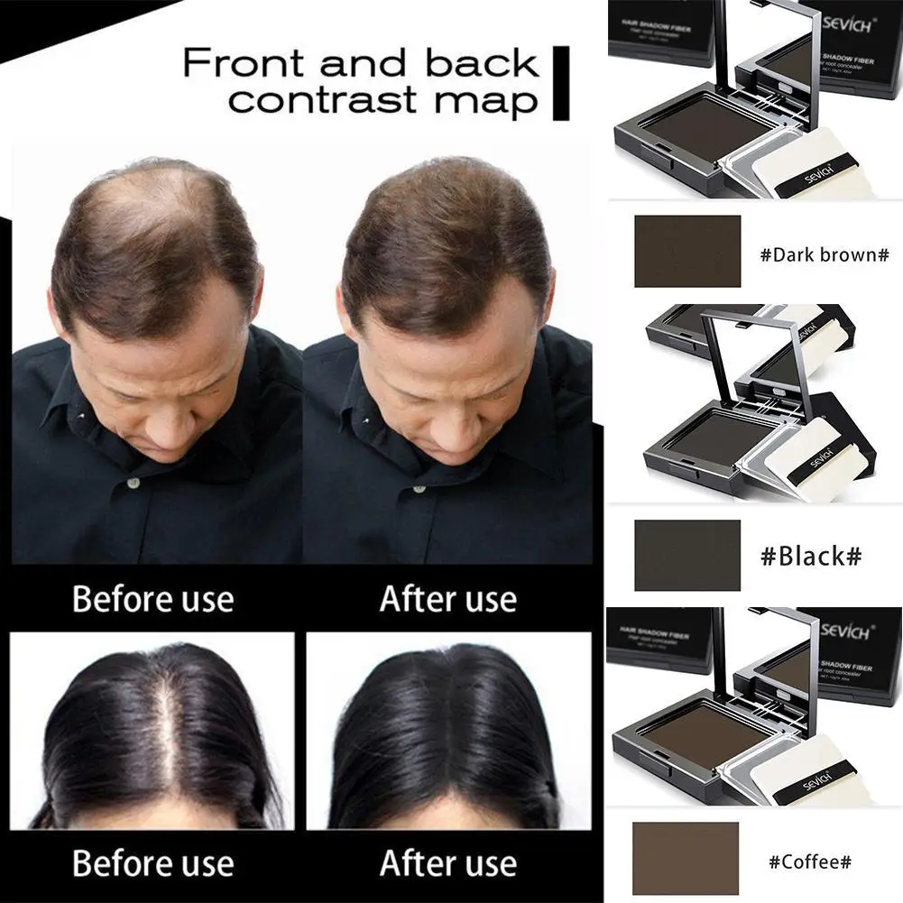 Hair powder Waterproof Hair Shadow Powder Puff Makeup Line Concealer Cover Powder For men and women