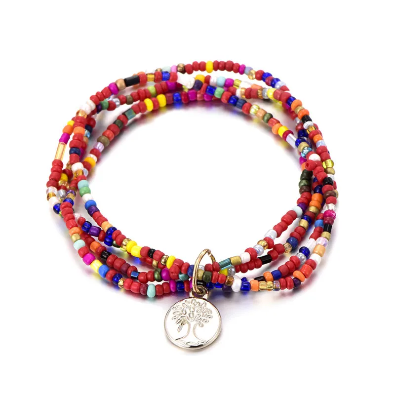 Ezing Bohemian Multilayer Black Beads Crystal Charm Bracelets Ethnic Women Jewelry Ezing Bohemian Multilayer Black Beads Crystal Charm Bracelets Ethnic Women Jewelry