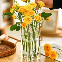 Hinged Flower Glass Vase Test Tube Creative Plant Holder Hydroponic Container Living Room Office Dining Table Floral Home Decor 1