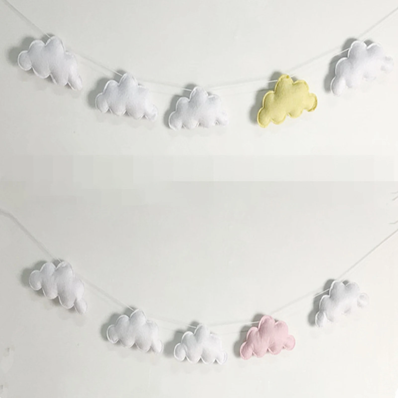 Nordic Cute Cloud Hanging Decor Garland Party Kids Room Hanging Wall Decor Tent Bed Baby Shower Bunting Ornament 4