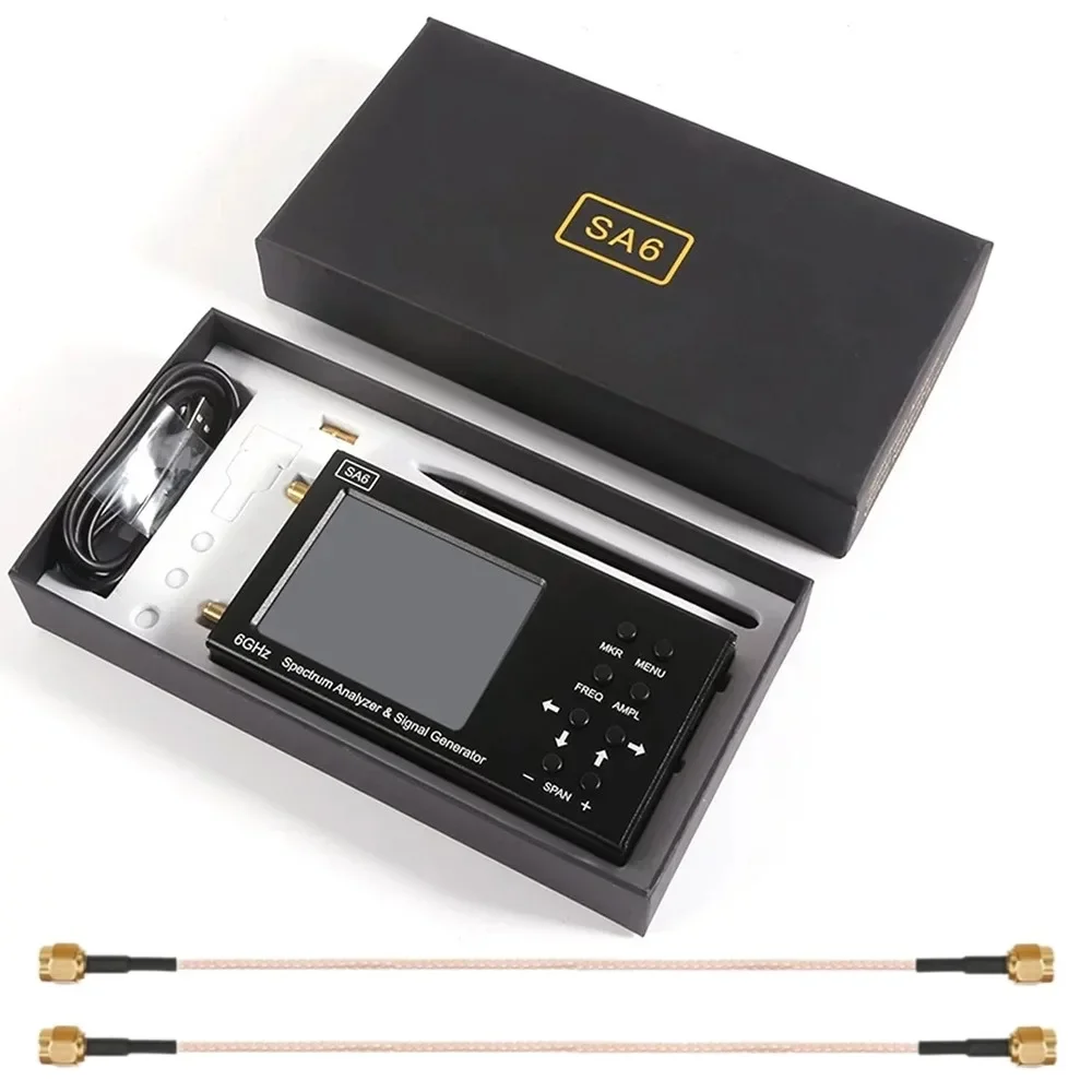 Nanovna SA6 Spectrum Analyzer 6GHz RF Handheld Frequency Analyzer HT8 Log Periodic Antenna EMI Test Provide PC Software Portable 4