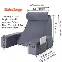 Set di Cuscini Extra Large per Lettura con Braccioli per Letto, Divano, Pavimento, Supporto Lombare per Leggere, Lavorare, Guardare la TV, Usare il Telefono