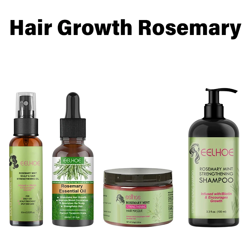 Hair Growth Rosemary Spray Mint Split Ends Dry Nourishing Treatment Hair Mask Bald Strengthening Anti Loss shampoo Essential Oil-hair growth serum,hair growth spray,hair growth cream,hair growth shampoo set